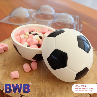 Forma De Chocolate - Forma De Chocolate Especial 3 Partes – Bola 300g - BWB3533